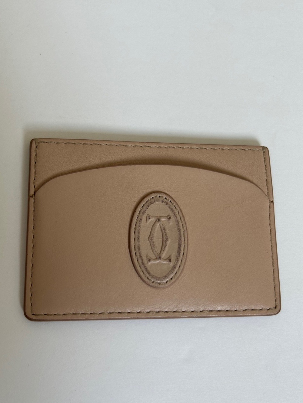 Rare Cartier Leather Card Holder in blush pink